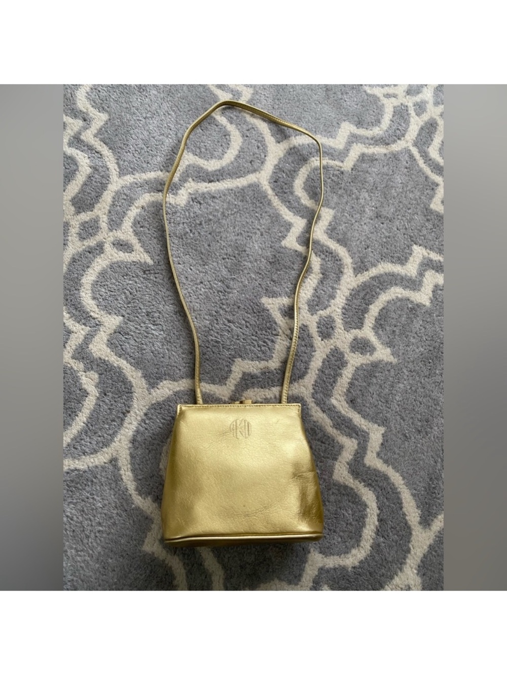 Anne Klein Metallic Gold Crossbody Bag